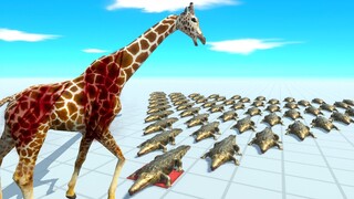 HOW MANY CROCODILES NEED TO TAKE DOWN A GIRAFFE