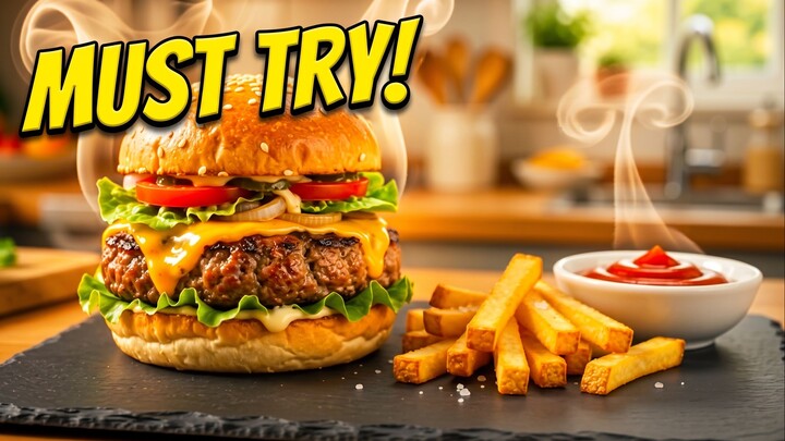 Miniature Cheeseburger & Tiny Crispy Fries | Amazing Mini Food Cooking ASMR #MiniFood #Cheeseburger