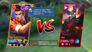 81% Win Rate Global CHOU vs TOP 1 SENIOR THAMUZ