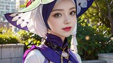 Lisa Genshin Impact Hijab Cosplay