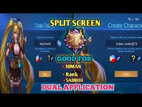 How To Install and Setup SPLIT SCREEN in Mobile Legends 10Man | 2 Account in 1 Device
