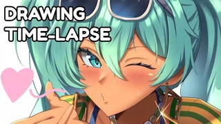 Time Lapse drawing of Brazilian Miku