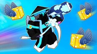 So they added FLYING LUCKY BLOCKS in Roblox Bedwars..