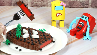 LEGO ท่ามกลางพวกเรา & สเต็กที่แย่ที่สุดในโลก - Stop Motion Cooking & Lego ASMR