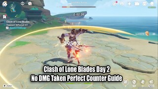 Clash of Lone Blades Day 2 - Versus Yasuhiko Tarou - No DMG Taken Perfect Counter Guide