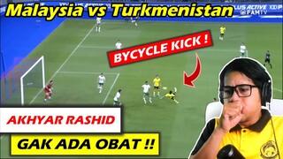 AKHYAR RASHID KERASUKAN RONALDO !! REACTION MALAYSIA VS TURKMENISTAN