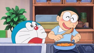 Doraemon: Nobita menjadi penemu Nasi Omelet Nobita, dan tiga lubang secara tak terduga menjadi simbo