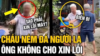 Cháu NÉM ĐÁ vào người đi đường, ông bà đi ra chống NẠNH QUÁT:   "KHÔNG VIỆC GÌ PHẢI XIN LỖI"