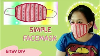 DIY ☆ How to make Easy FaceMask Tutorial ☆ Simple Face Mask 😷 No Sewing Machine