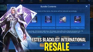 ESTES "BLACKLIST INTERNATIONAL" SKIN RESALE RELEASE DATE || MLBB NEW SKIN EVENT 2023