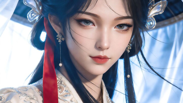 [Chọn lọc & Sưu tầm 4K] Nón lá mỏng manh che giấu nhan sắc tuyệt trần, dải lụa đỏ uyển chuyển mang đ