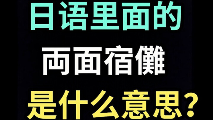 What does "鸡面宿儺" mean in Japanese? [A Japanese sentence a day]