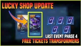 Lucky Shop Update December 2021 | Free Transformers Ticket Phase 4 Event Last Day | MLBB