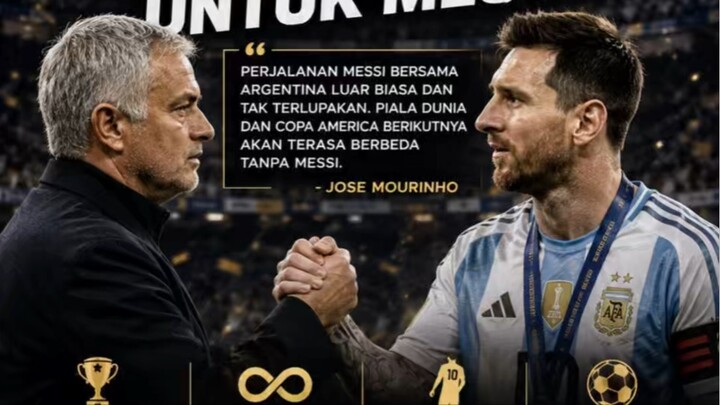 MOURINHO KIRIM PESAN PENUH HORMAT UNTUK MESSI!