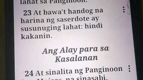 Pang Araw Araw na Talata.     Leviticus 6:24-30.