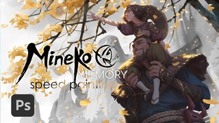 Mineko: memory - speed painting (Time-lapse)