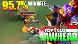 95.7% Jawhead WinRate! Non Stop Bullying Enemies! | Top 1 Global Jawhead Gameplay ~ MLBB