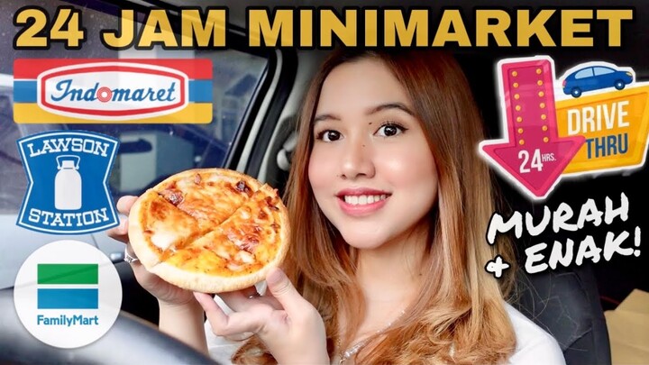 24 JAM CUMA MAKAN MAKANAN MINIMARKET!!