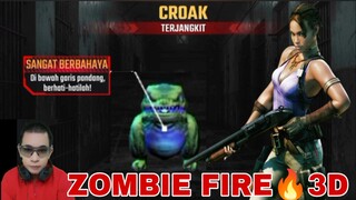 game zombie fire 3D.  katak zombie terjangkit virus