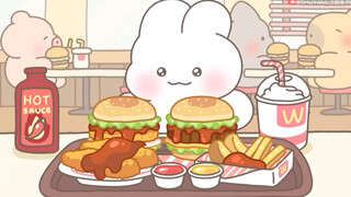 【SHUYA】舒雅兔考试周去吃汉堡喽
