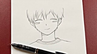 Easy anime boy drawing | step-by-step easy