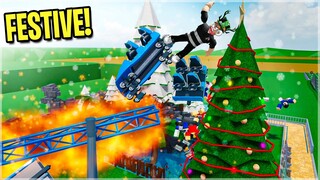 Launching Guests Into Christmas Trees In Theme Park Tycoon 2 🎄