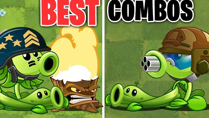 PvZ 2 Challenge – Pea Shooter, Pea Pod, and Torchwood at Max Level Team vs. 100 Brick Zombies
