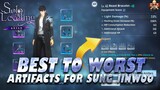 [Solo Leveling: Arise] - Most COMPREHENSIVE ARTIFACT guide for Jinwoo! All sets ranked & explained!
