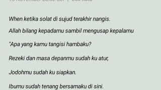 Assalamualaikum warahmatullahi wabarakatuh semuanya, sholat saudara