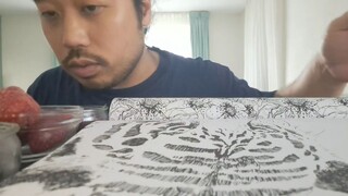 ASMR EATING FROZEN BERRIES & CHERRIES + COLOURING TIGER 🧊🫐