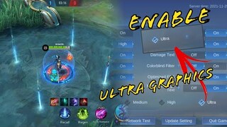 ENABLE ULTRA GRAPHICS IN MLBB