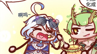 【荧四格】这可不兴蹭来吃啊，芙芙~~