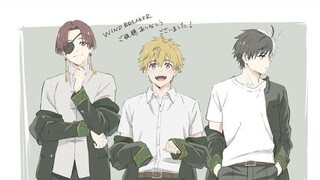 sakura x suou x nirei - wind breaker 🤍❤️💛✨️