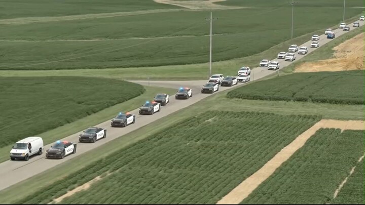 Mr Beast running from 100 cops