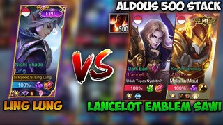 LING VS LANCELOT + ALDOUS 500 STACK | TOP GLOBAL LING - Mobile Legends