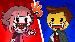 Vampire vs Clown | Halloween Party Animated Horror Stories | emojitown