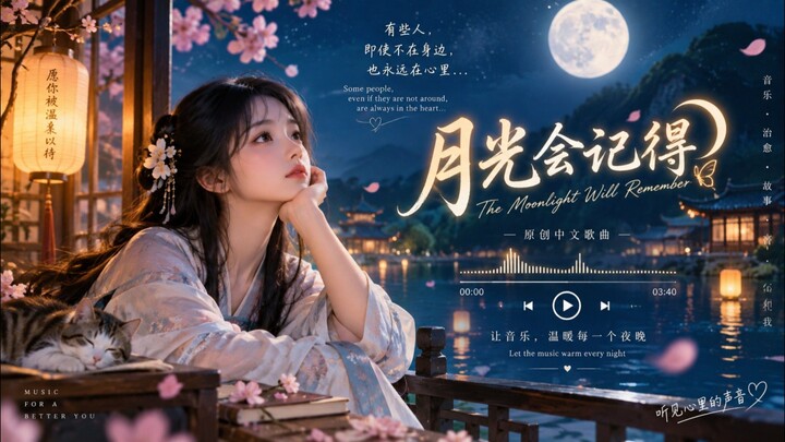 《月光会记得》｜原创中文治愈系情歌｜Mandarin C-Pop｜The Moonlight Will Remember #viralsong