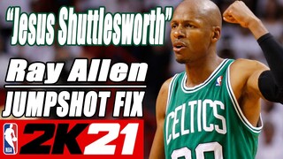 Ray Allen Jumpshot Fix NBA 2K21 with Side-by-Side Comparison