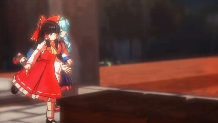 [Touhou MMD] Pertunjukan kung fu ringan yang luar biasa dari gadis kuil yang terbang di langit