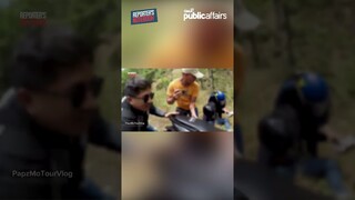 Motorsiklong dumadaan sa Marilaque, muntik nang mabangga ng SUV?! #shorts | Reporter’s Notebook