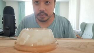 ASMR Kingo Lychee Pudding With Nata De Coco 🍮 (Eating Sounds)