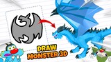 Oggy Draw World Biggest Monster in Draw Monster 3D Game | Oggy Game