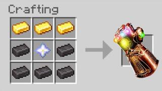 Crafting the INFINITY GAUNLET in Minecraft PE