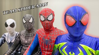 TEAM SPIDER MAN vs BAD GUY TEAM | BAD HERO Join MY TEAM  GOOD HERO ? (Live Action) - Fun BigGreen TV