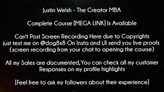 Justin Welsh Course The Creator MBA download