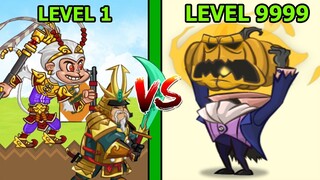 NGỘ KO VÀ SAMURAI LVL5 VS QUỶ ĐẦU BÍ NGÔ KHÁ XỊN - Tower Conquest - TOP GAME ANDROID IOS THÀNH EJ