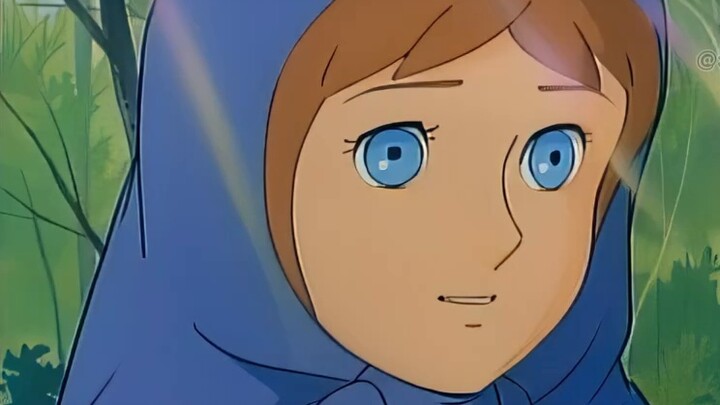 In the old animation of 1980, the dark forest girl Anna went to the forest to pick flowers in winter