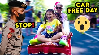 HAMPIR DI TANGKAP POLISI!! CAR FREE DAY NAIK KARPET TERBANG BARENG ALUNA DAN AMANDA!!