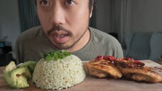 ASMR CHILI CHICKEN & PESTO RICE - Eating Sounds (STORY TIME_ STATISTICAL INTERPR