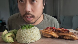 ASMR CHILI CHICKEN & PESTO RICE - Eating Sounds (STORY TIME_ STATISTICAL INTERPR